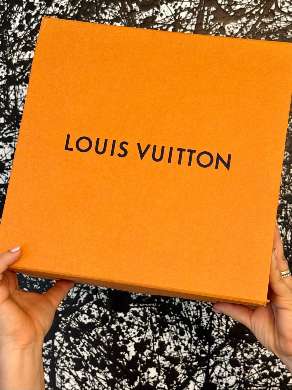 Louis Vuitton Orange Box with Black Logo